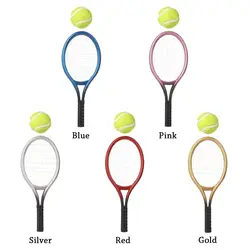 Mini raqueta de tenis infantil para muñecas y juego de rol