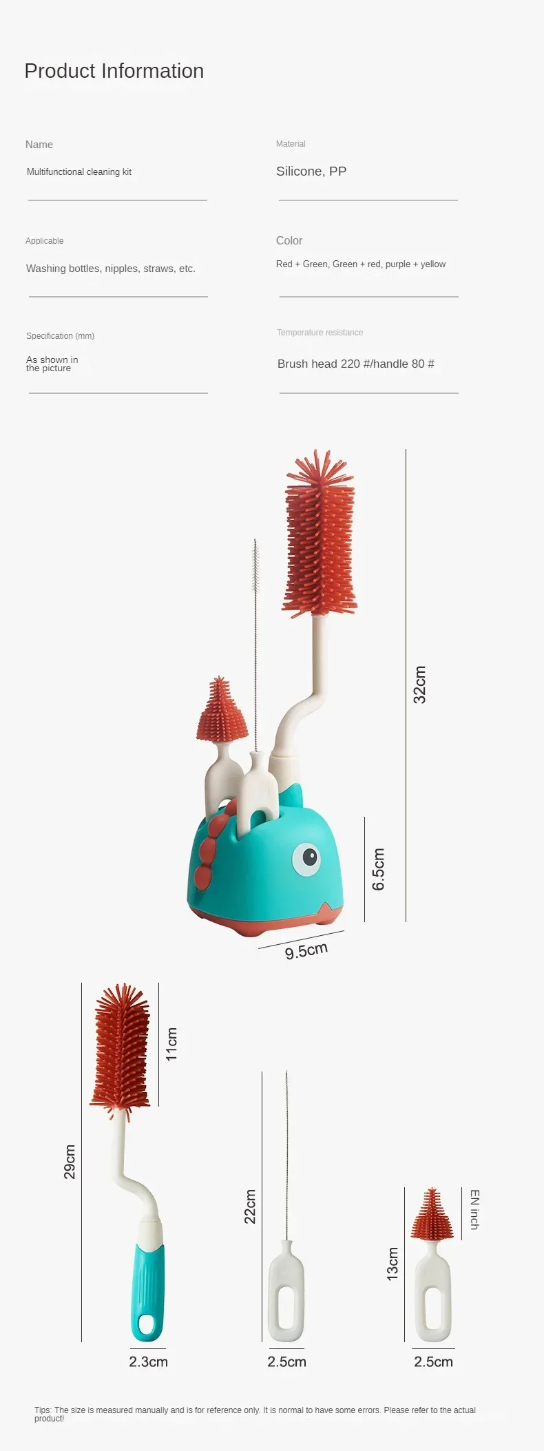 Cepillo para limpiar pajitas reutilizables