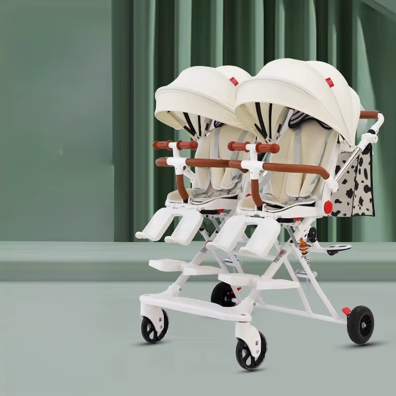 Cochecito doble para correr con asientos reclinables compactos - imagen 4