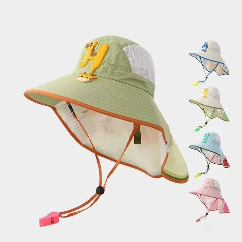 Sombrero de sol infantil de ala ancha, transpirable y con protección - imagen 2