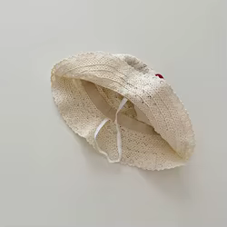 Gorro ajustable de felpa con encaje cerezas para bebé y niña