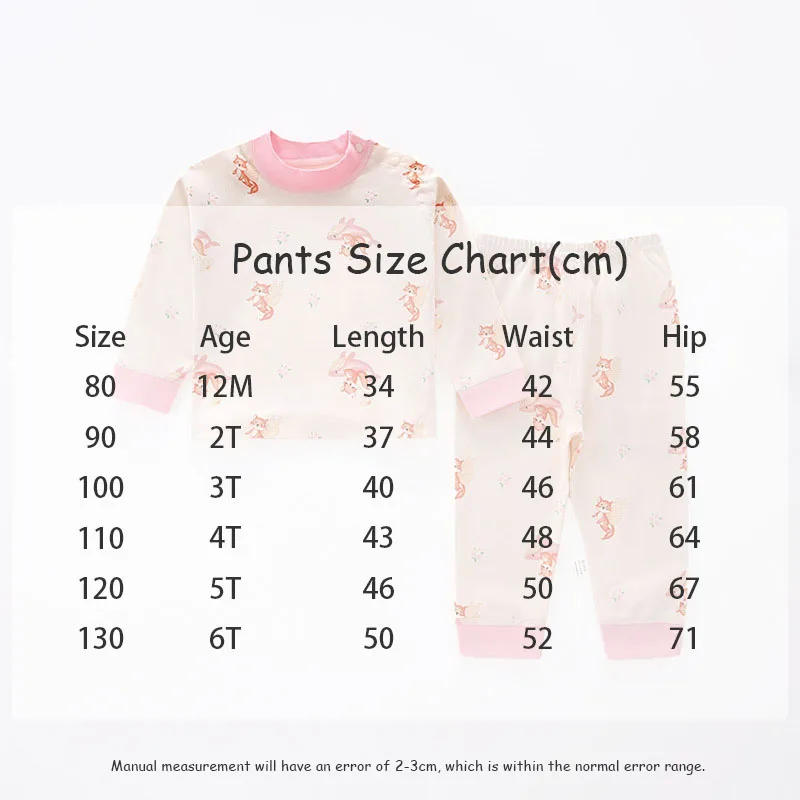 Pijama infantil de dos piezas con estampado de dibujos animados