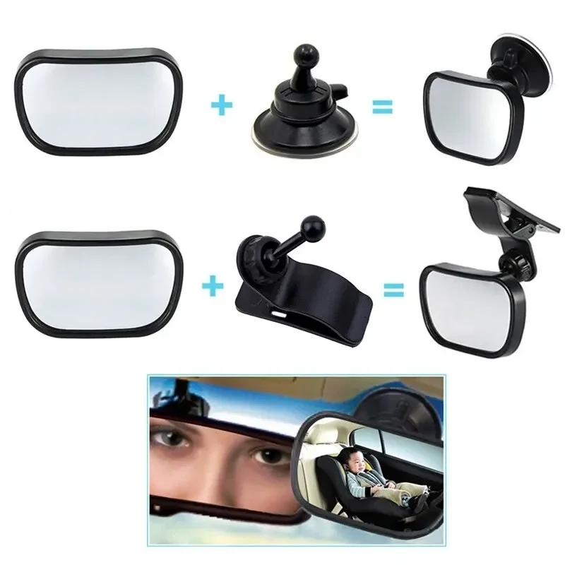 Espejo para bebé en el coche con clip de succión ajustable - 2 en 1 - imagen 3
