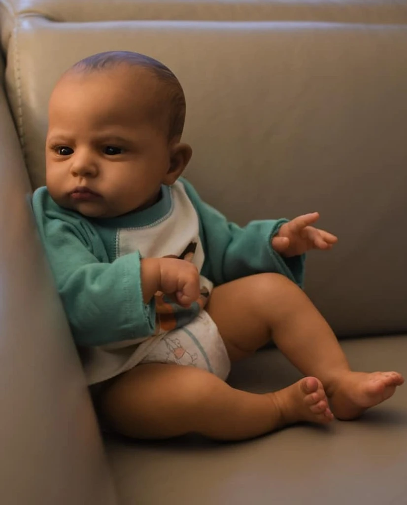 Muñeca Reborn Cameron pintada: bebé realista con muchos detalles - imagen 4