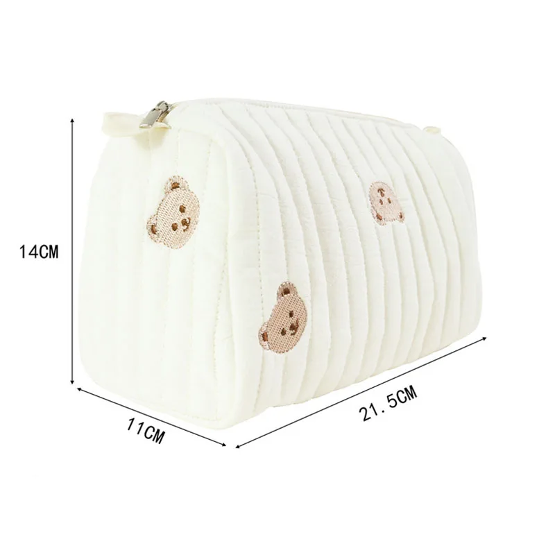 MILANCEL Bolsa para pañales con oso bordado - multifuncional y amplia - imagen 3