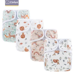 Elinfant Pañal de Tela Lavable Impermeable con Cinta Mágica para Bebé