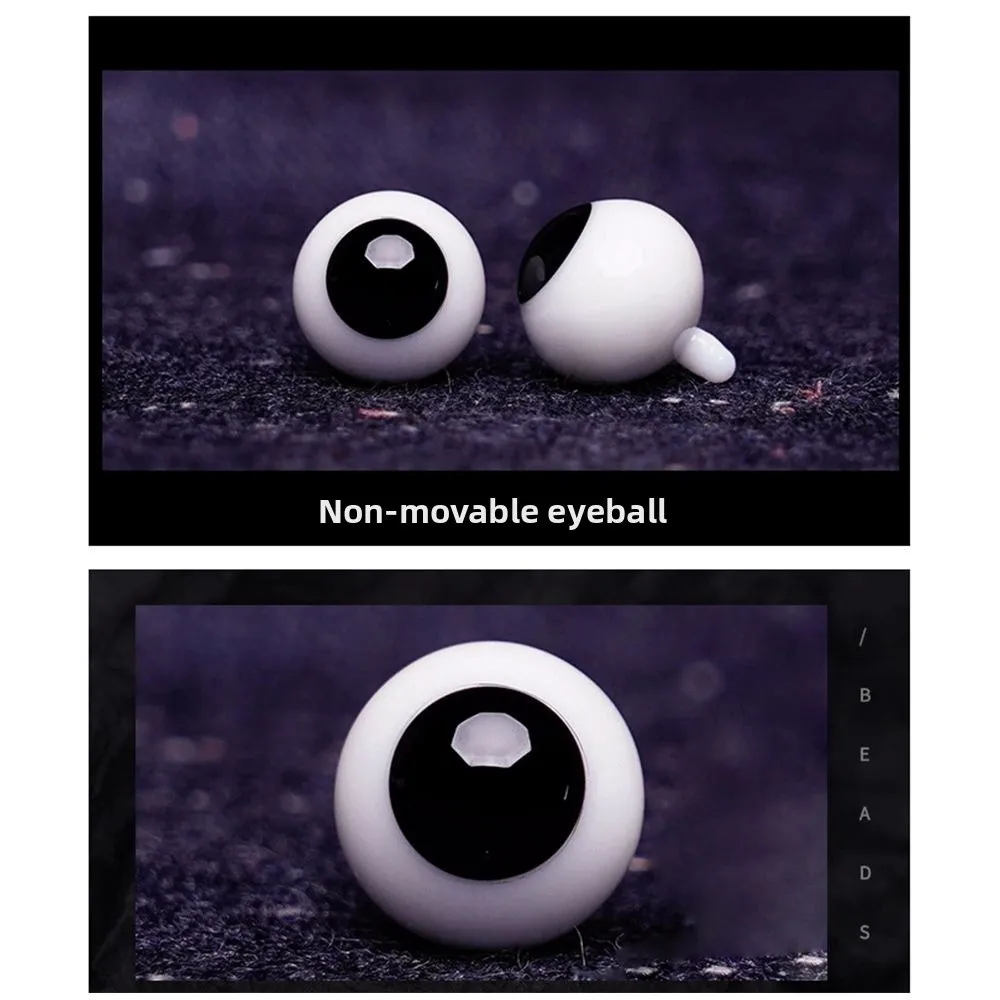 Ojos de cristal para muñecas BJD en azul negro con seguridad infantil - imagen 2