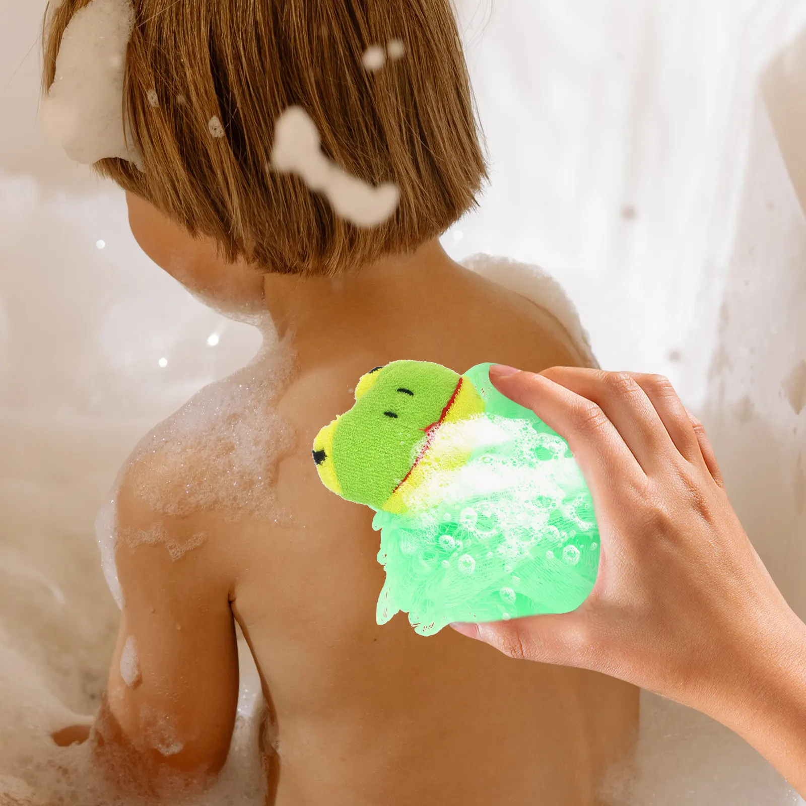 Toallitas exfoliantes para baño infantil con forma de animales - imagen 2