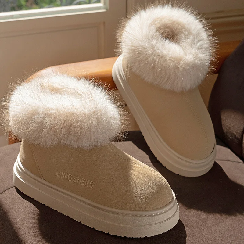 Botas de nieve infantiles sin cordones de piel sintética - imagen 2