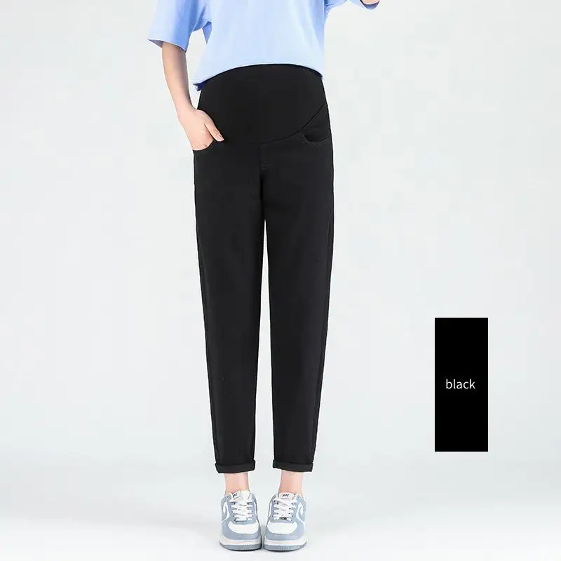 Pantalones de maternidad vaqueros de pierna ancha para primavera - imagen 2