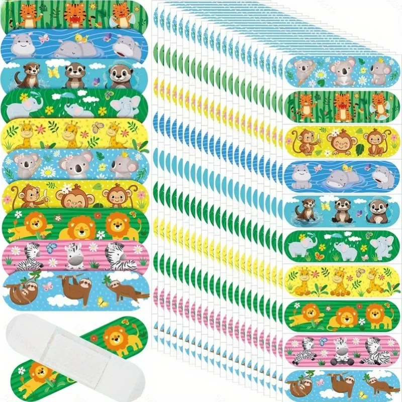 Tiritas adhesivas impermeables con diseños de animales para niños