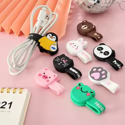 Organizador magnético de cables para escritorio con clips y envoltura