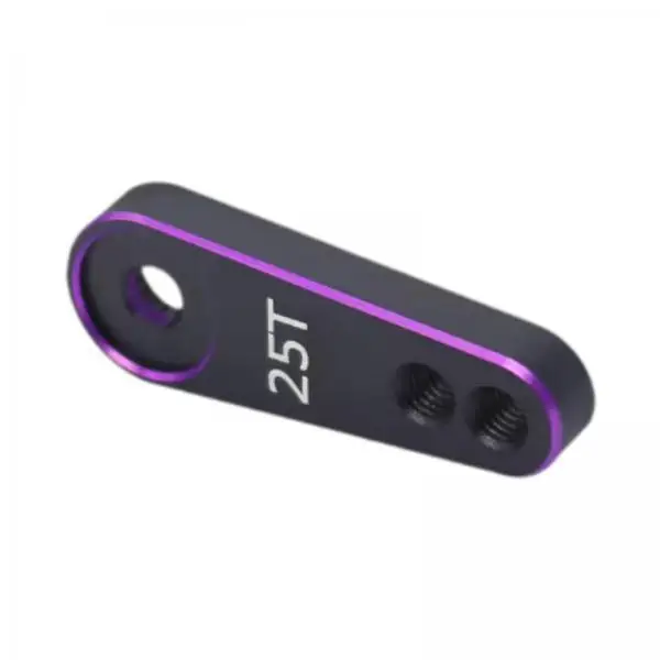 Brazo de servo metálico RC negro y violeta para camiones - imagen 3