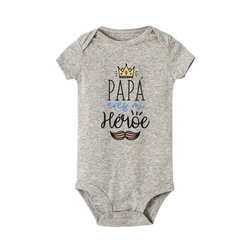 Body bebé manga corta estampado Papá es mi héroe