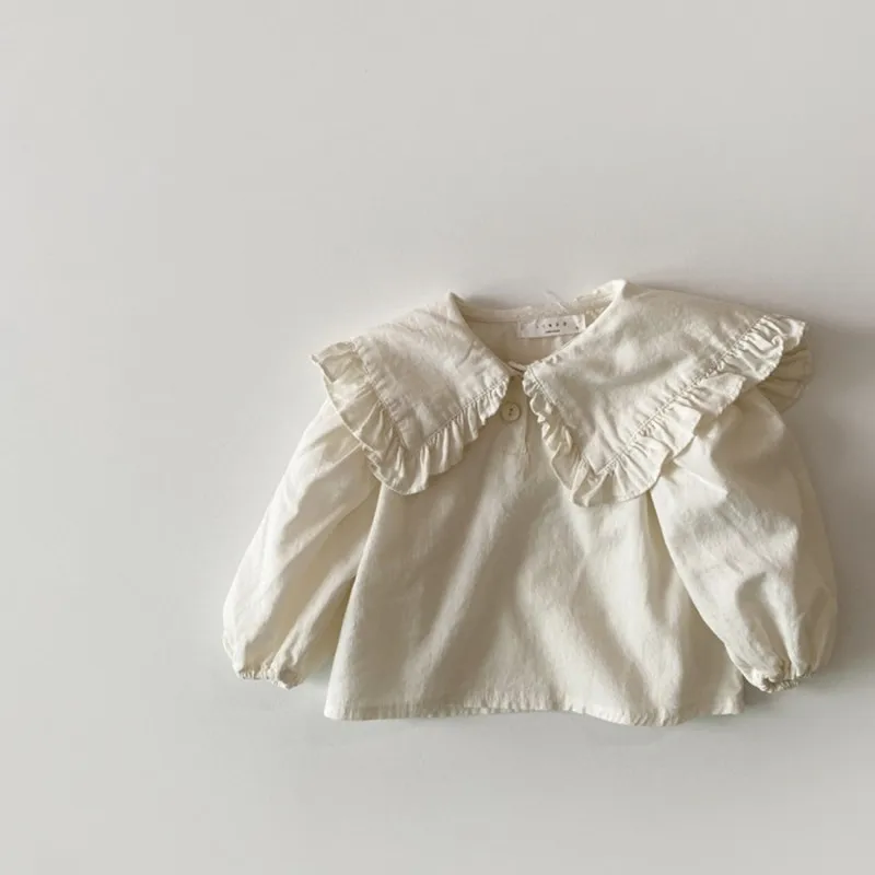 Camisa de encaje a cuadros para niña –MILANCEL, blusa con solapa dulce - imagen 5