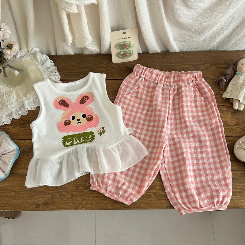 Conjunto de verano infantil con chaleco sin mangas y pantalón corto - imagen 2