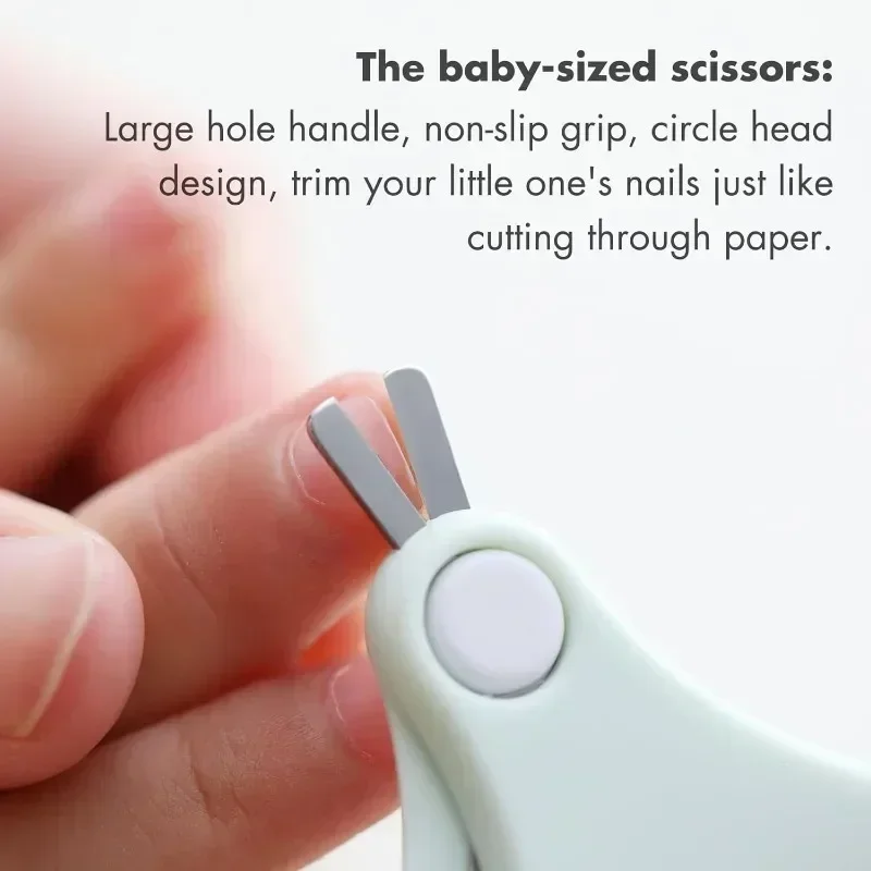 Lima de uñas de vidrio y cortaúñas ergonómico para bebé