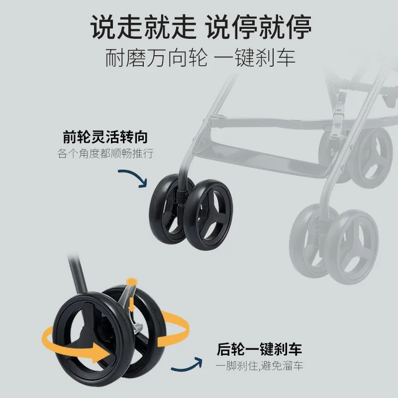 Cochecito ligero reversible para bebé – Plegable y funcional - imagen 2