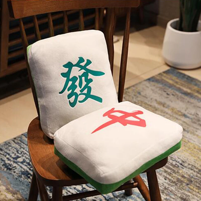 Almohada felpa Mahjong con acabado suave