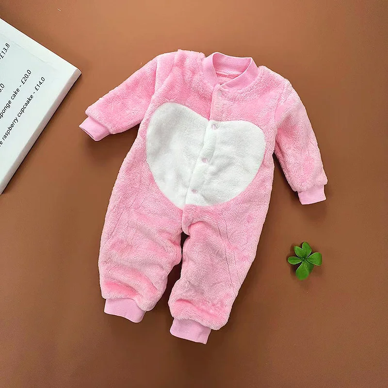 Traje de gateo cálido recién nacido con botones – mono invierno - imagen 4