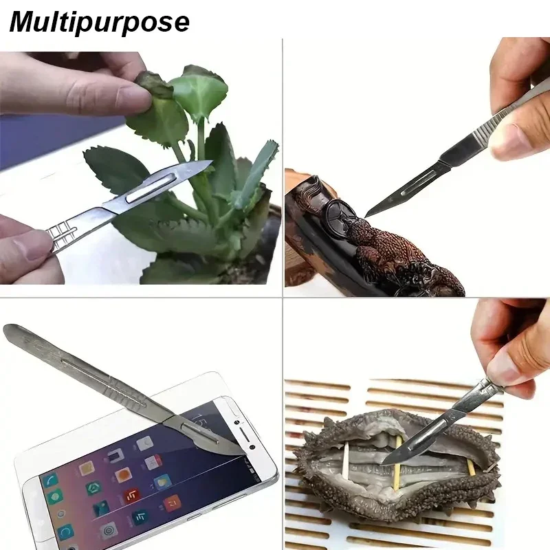 Cúter profesional con hoja de bisturí y mango quirúrgico de acero - imagen 4