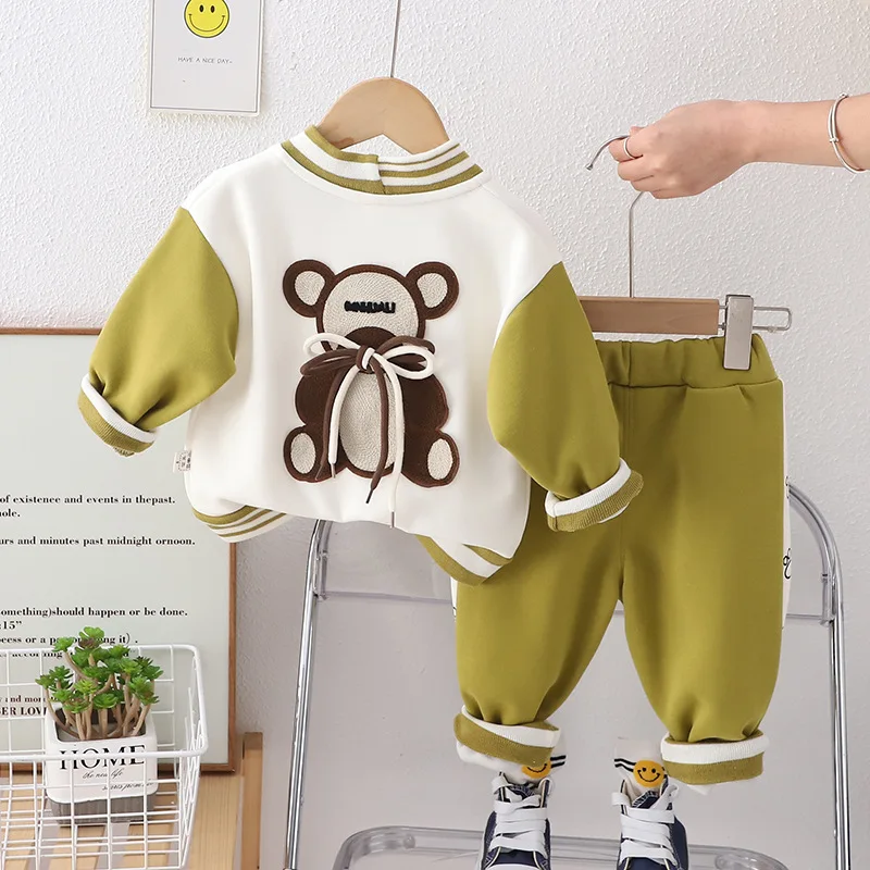 Conjunto béisbol infantil con letras, manga larga y estilo deportivo - imagen 4
