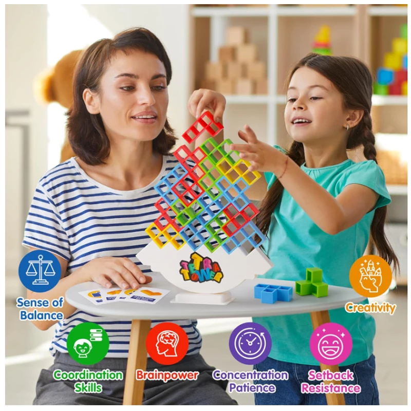 Juego de equilibrio 3D Tetris apilable para niños puzzle - imagen 2