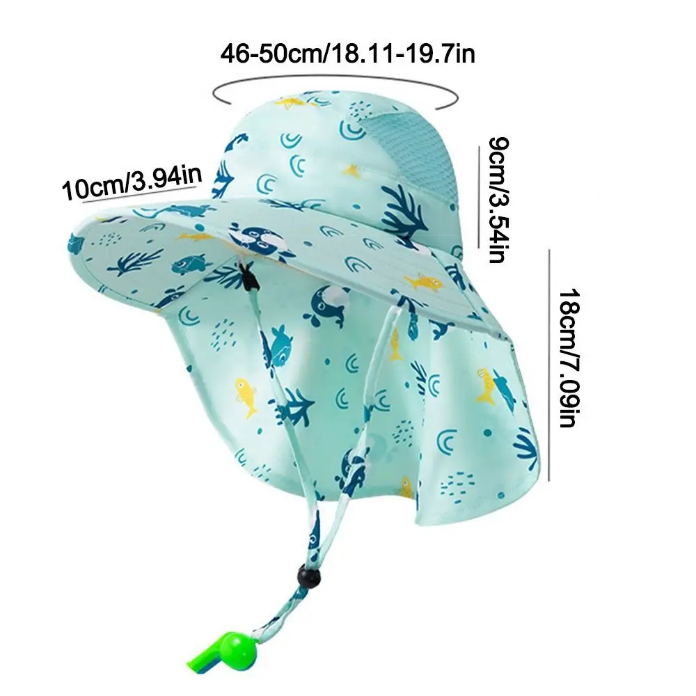 Sombrero de sol transpirable con ala ancha y protección UV infantil - imagen 5