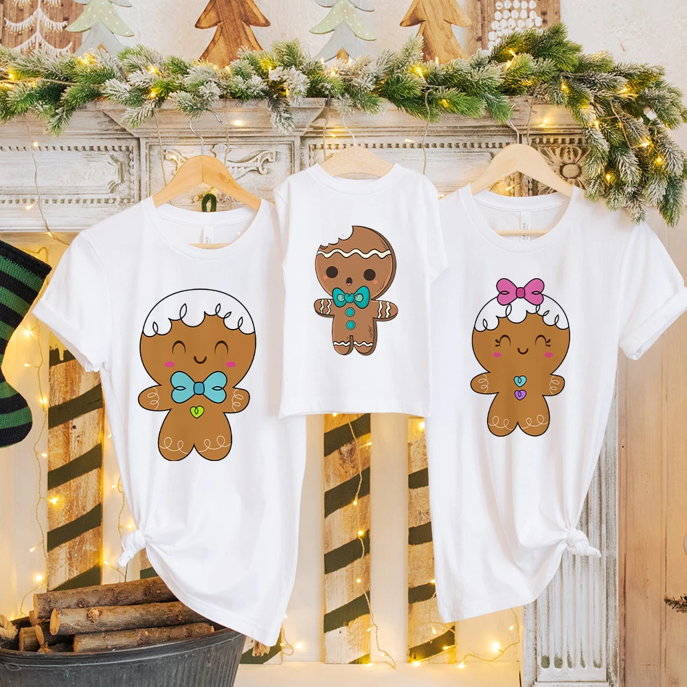 Conjunto familiar navideño con estampado de galletas - imagen 5