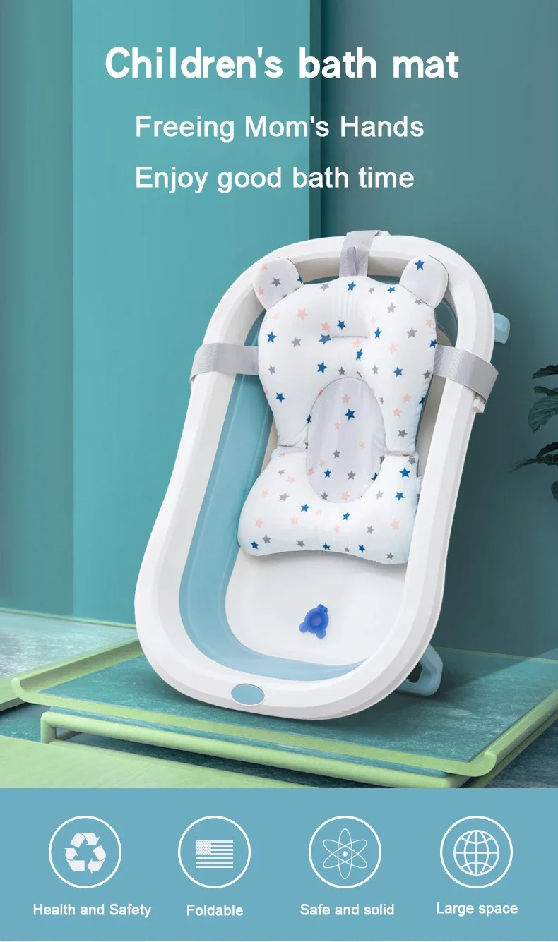 Cojín flotante para bebé en uso