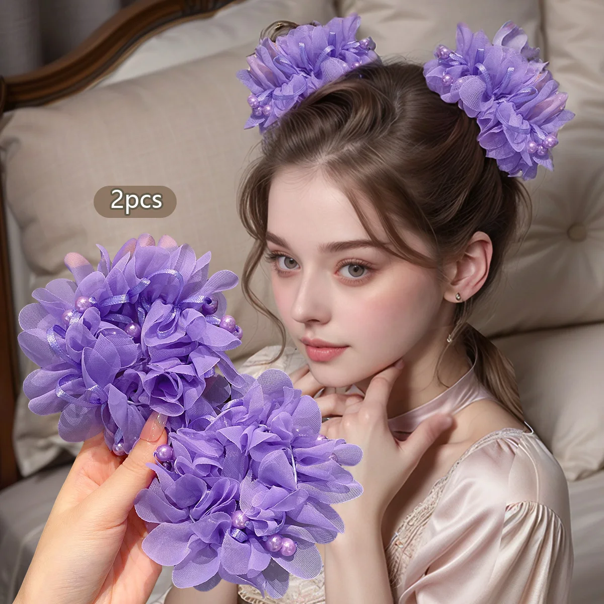 Vvocci diademas rosas para niñas – accesorio del cabello - imagen 3