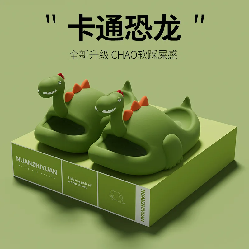 Zapatillas de dinosaurios antideslizantes de verano para casa y calle