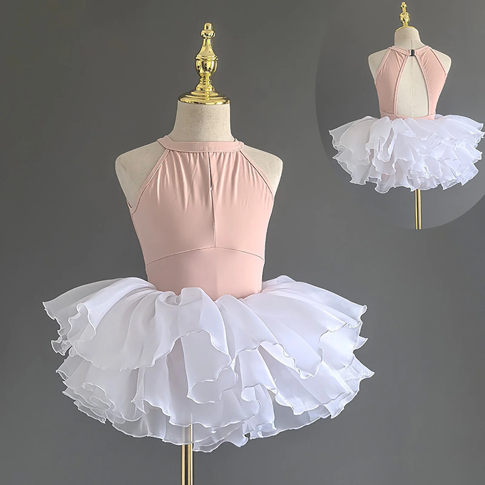 Traje de ballet niña con tutú y leotardo sin mangas - imagen 3