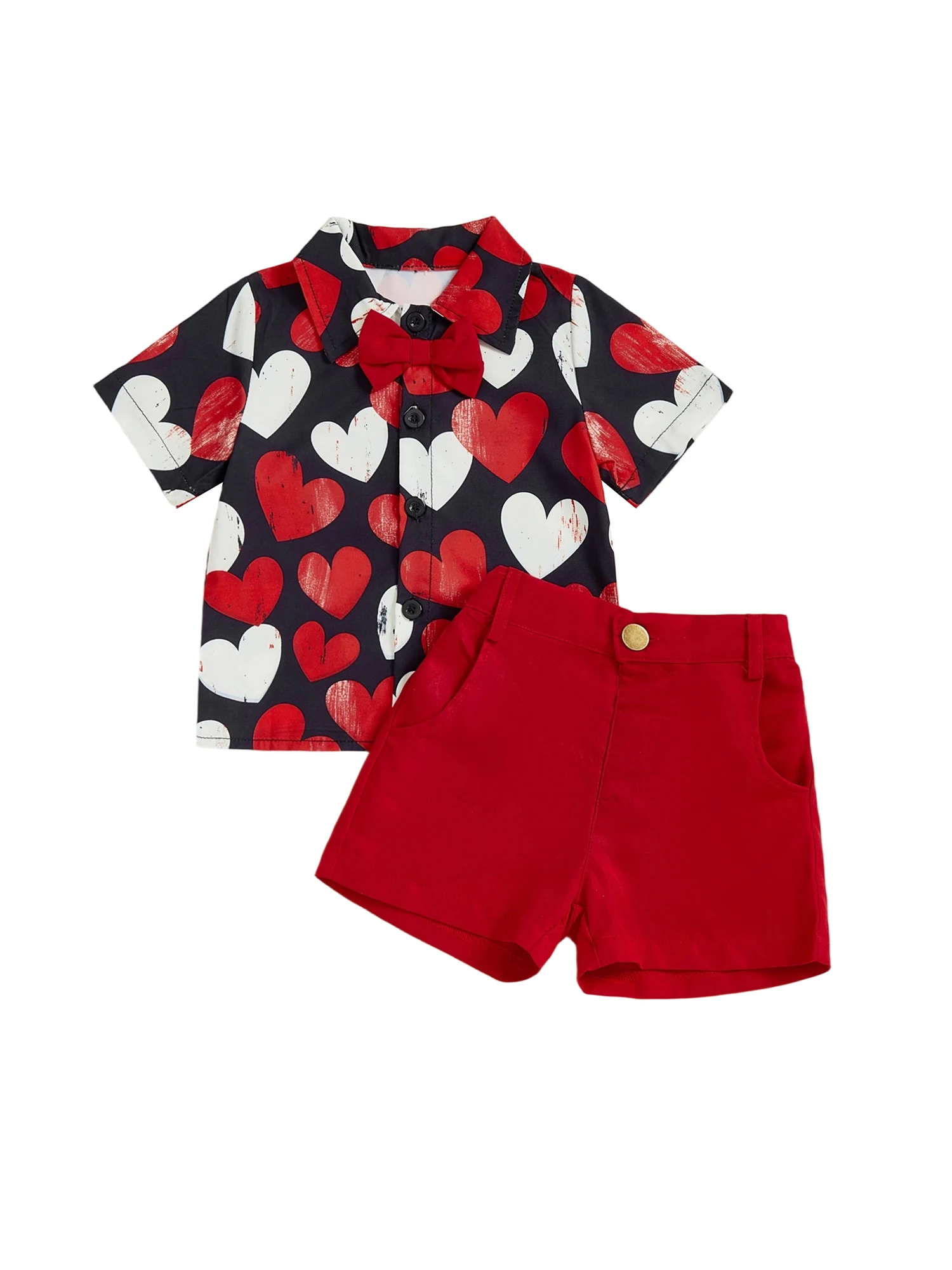 Camisa corazón y shorts conjunto ViSgogo