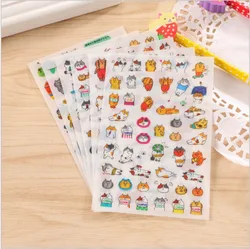 Hojas adhesivas transparentes de PVC con gatos para manualidades