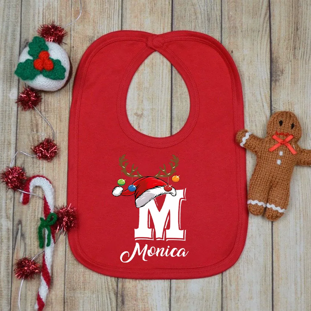Babero bebé Navidad – Algodón suave personalizado para recién nacido - imagen 4
