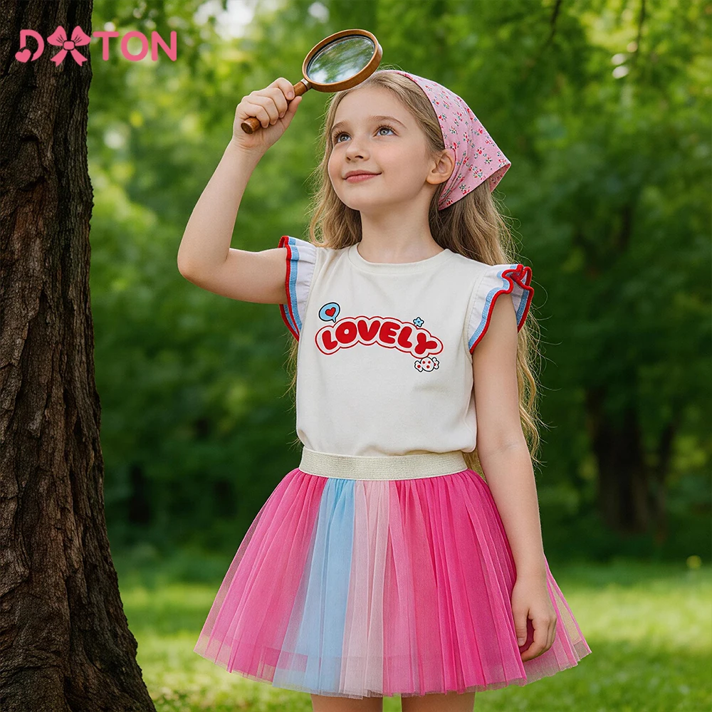 DXTON minifalda de verano tipo tutú para niñas de fiesta - imagen 4
