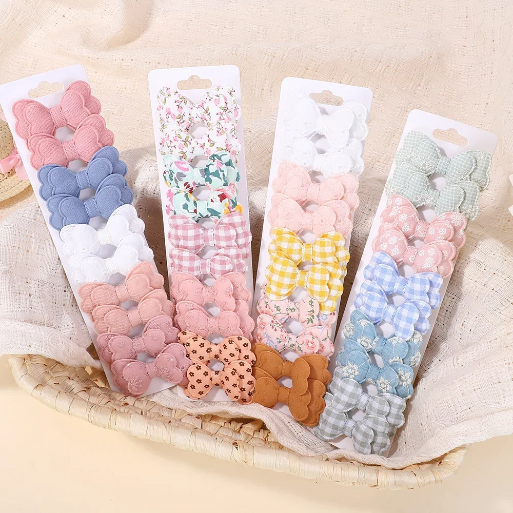 Lazos para el pelo estampados hechos a mano para niña