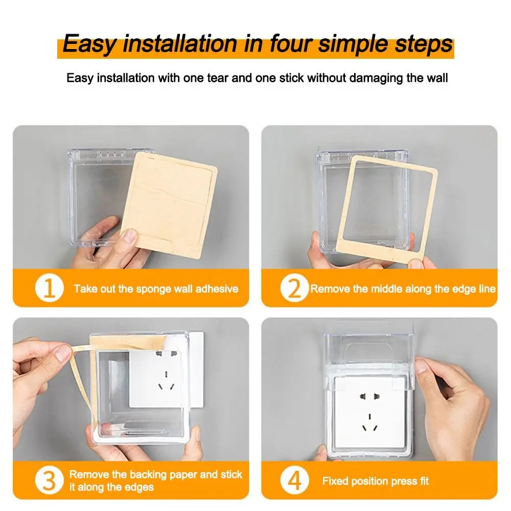 Protector de enchufe autoadhesivo impermeable para el hogar - imagen 4