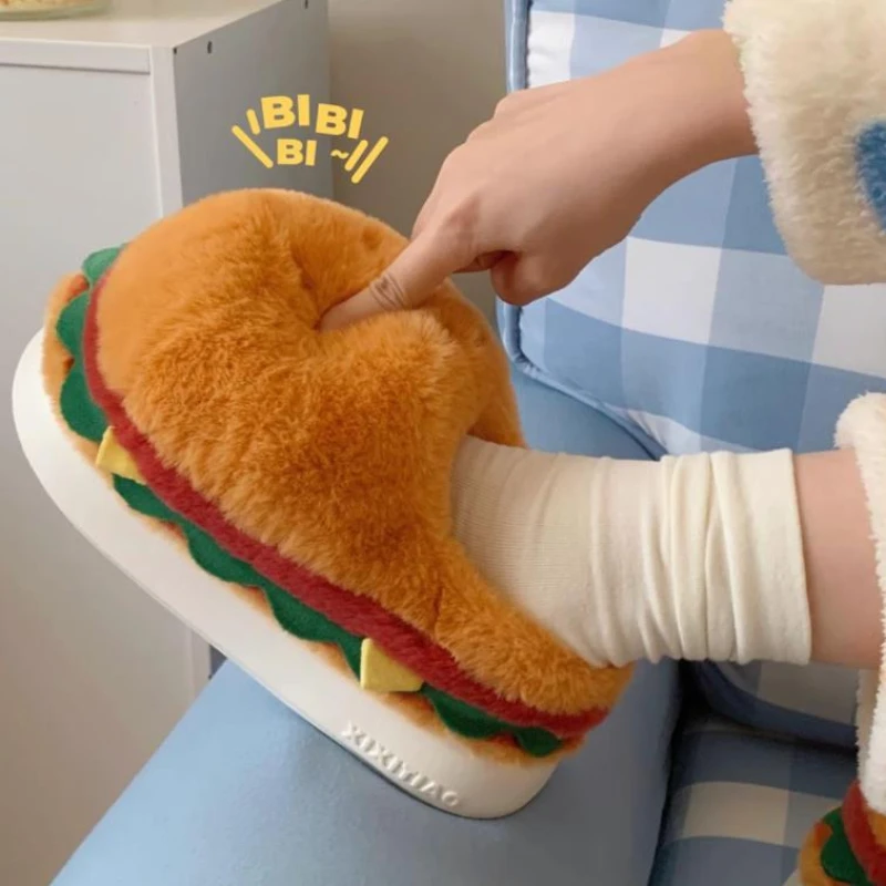 Pantuflas de felpa suaves para casa con suela gruesa – Para niñas