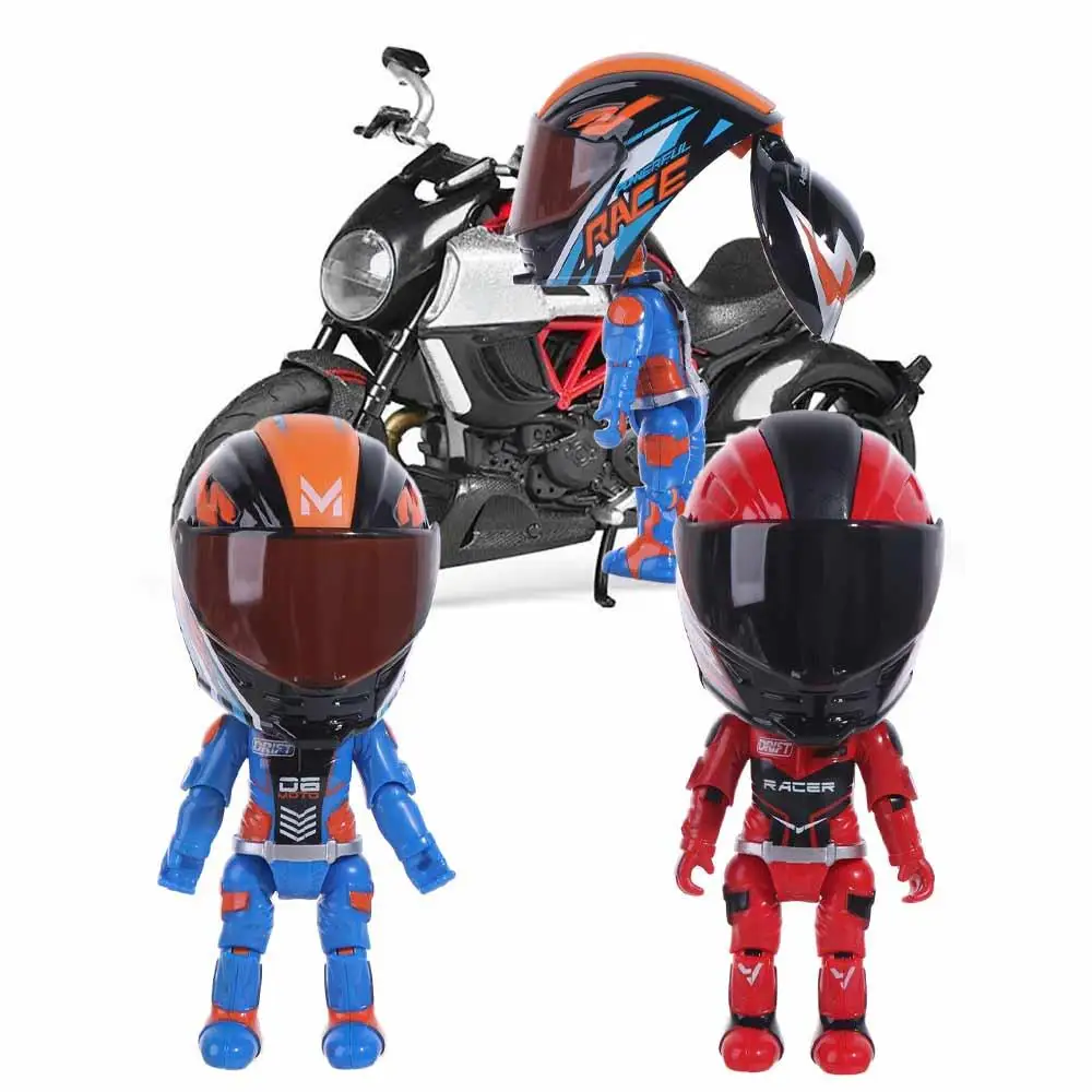 Figura de acción transformable de motociclista con brazos móviles - imagen 5