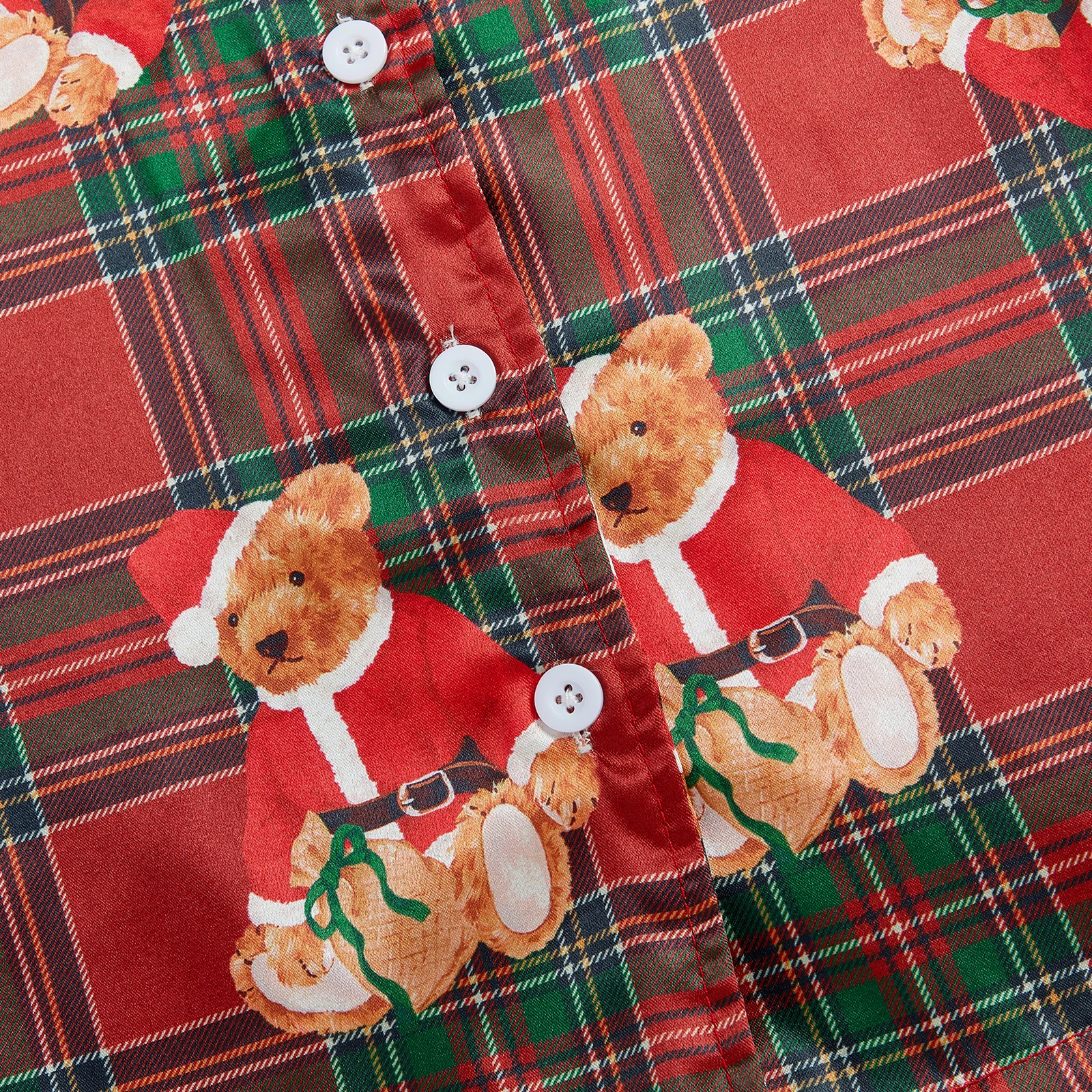 SUNSIOM Pijamas navideñas niño – Conjunto algodón con estampado oso - imagen 3