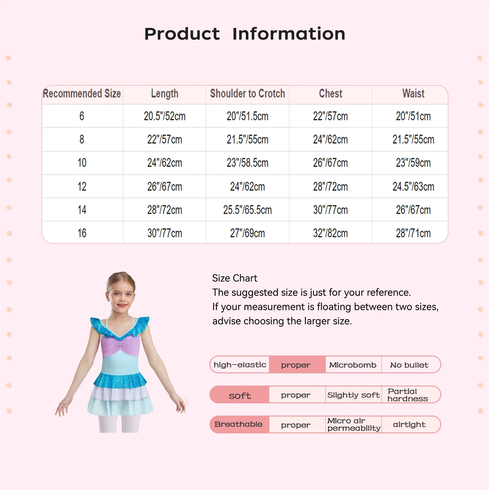 Vestido tutú de ballet para chicas adolescentes con volantes - imagen 4