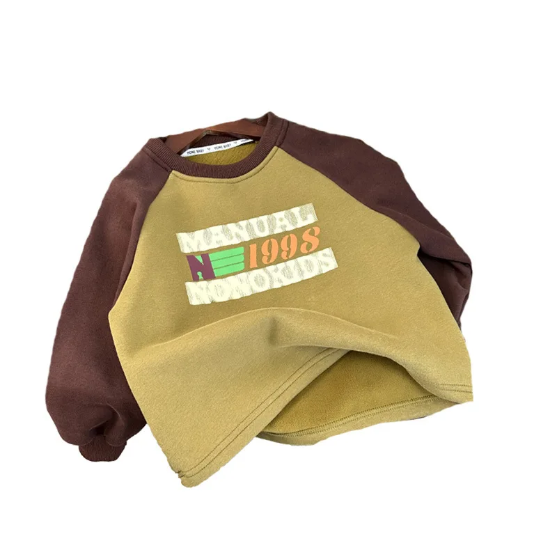 Sudadera acolchada infantil de invierno, jersey cálido de manga larga - imagen 5