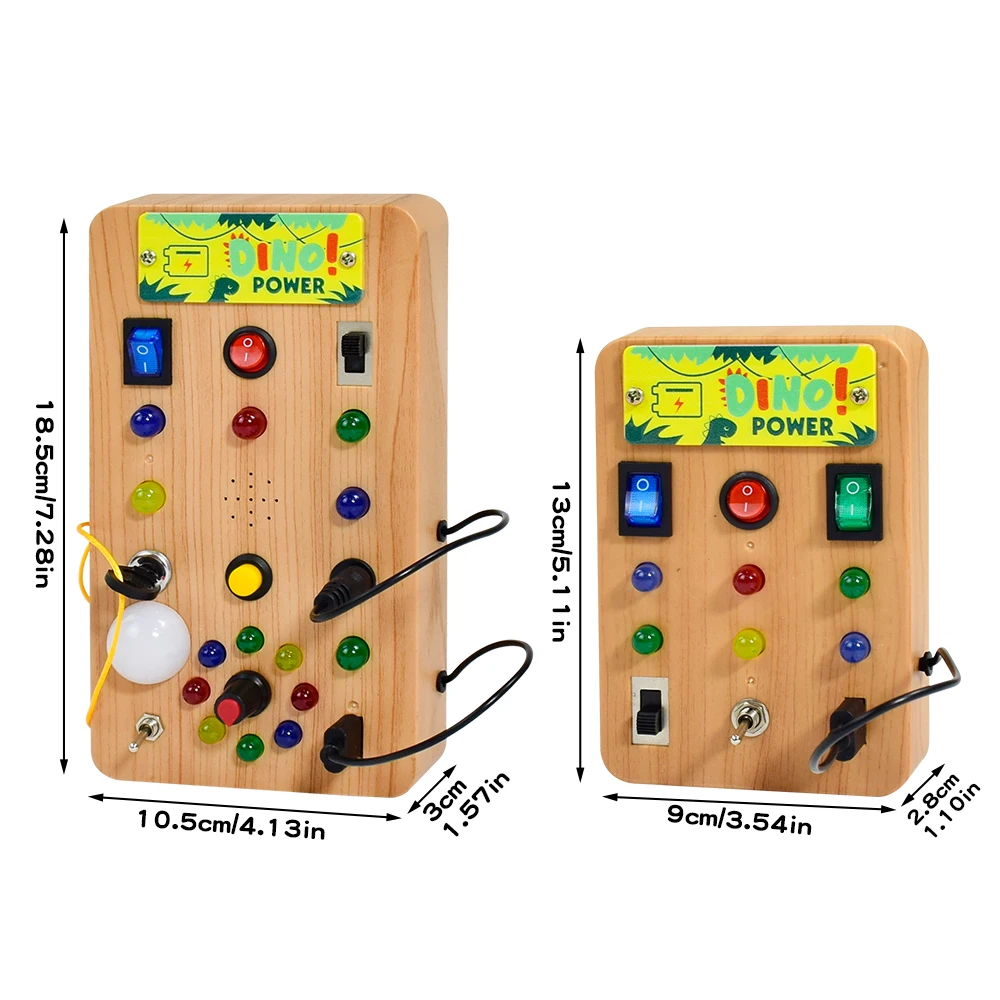 Tablero Montessori con luces – Juguete educativo sensorial - imagen 5