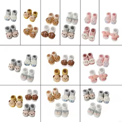 QX2D Calcetines bebé algodón con diseños de dibujos animados