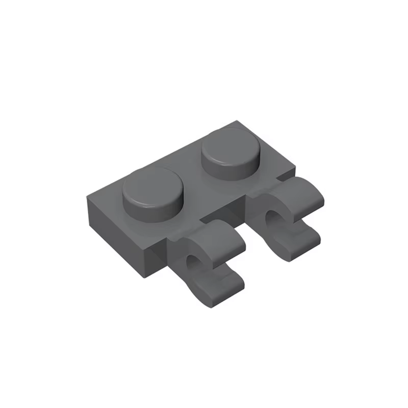 Placa 1x2 con clips para bloques de construcción compatibles MOC - imagen 3