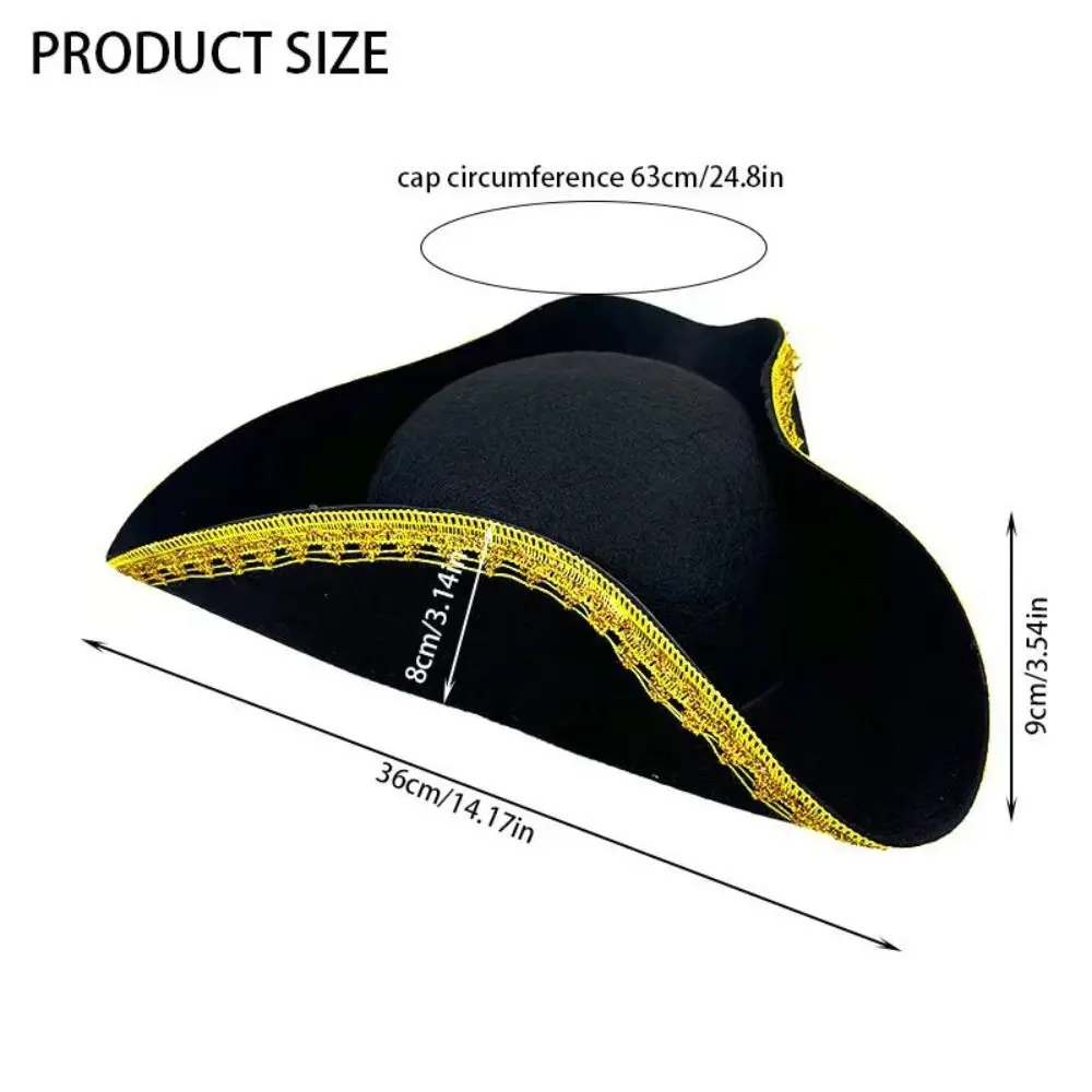 Sombrero tricornio estilo pirata para disfraz