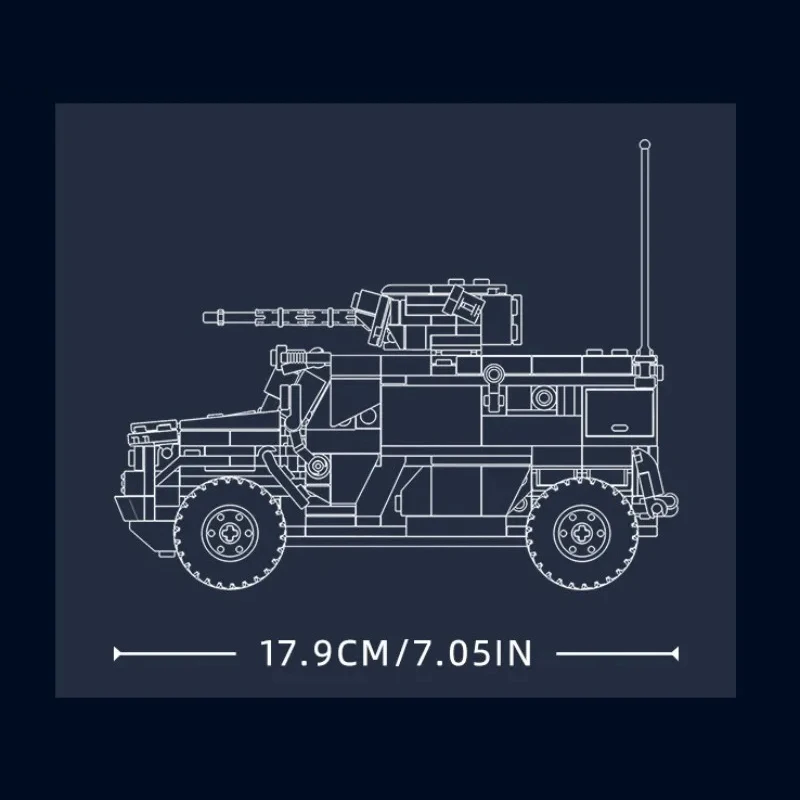 Bloques de construcción vehículo blindado militar con figuras - imagen 4