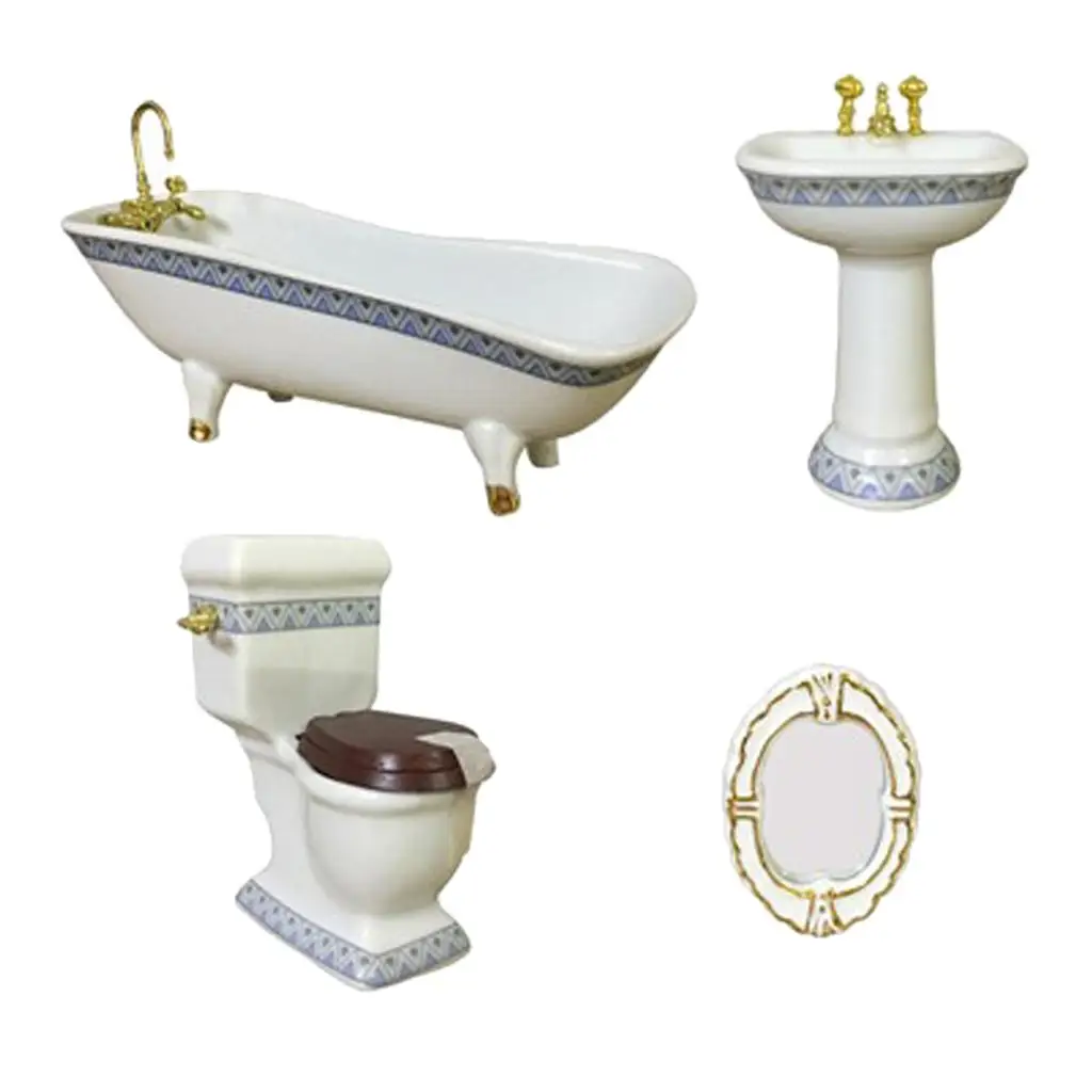 Muebles baño scale 1:12 - conjunto completo